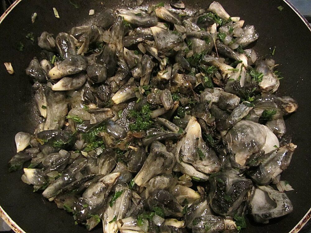 Huitlacoche sauteed with onions